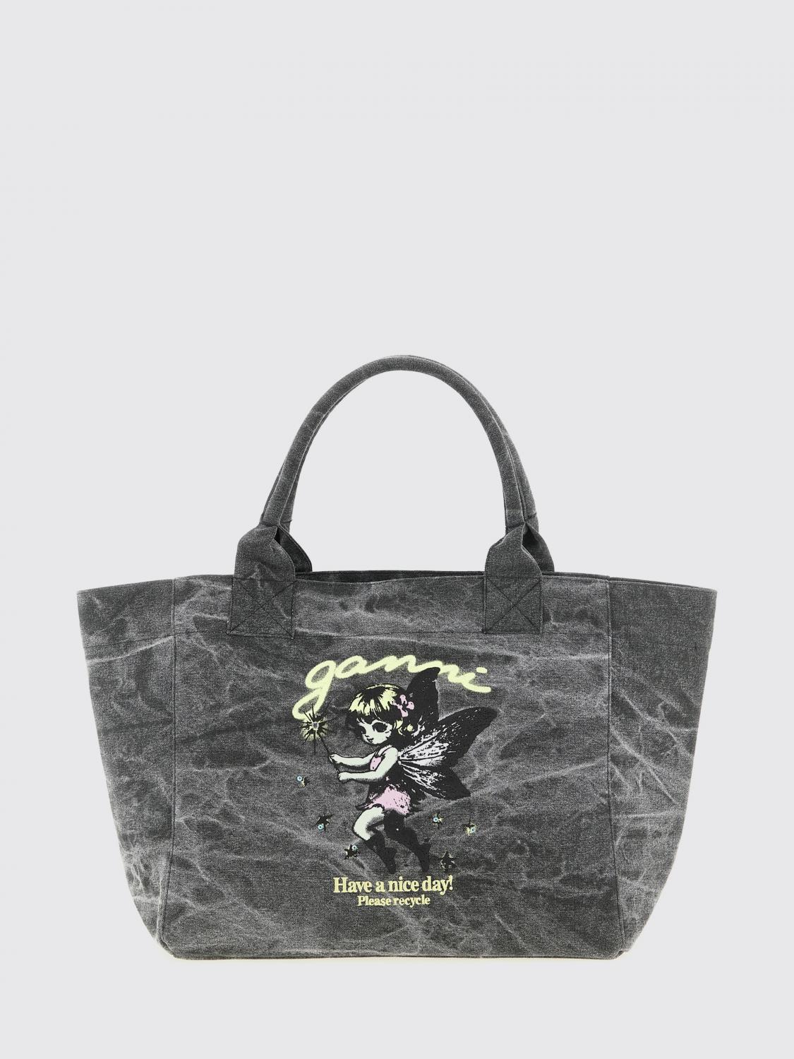 GANNI Fairy Recycled Cotton Canvas Bag　GANNI フェアリー リサイクル コットン キャンバス バッグ GANNI