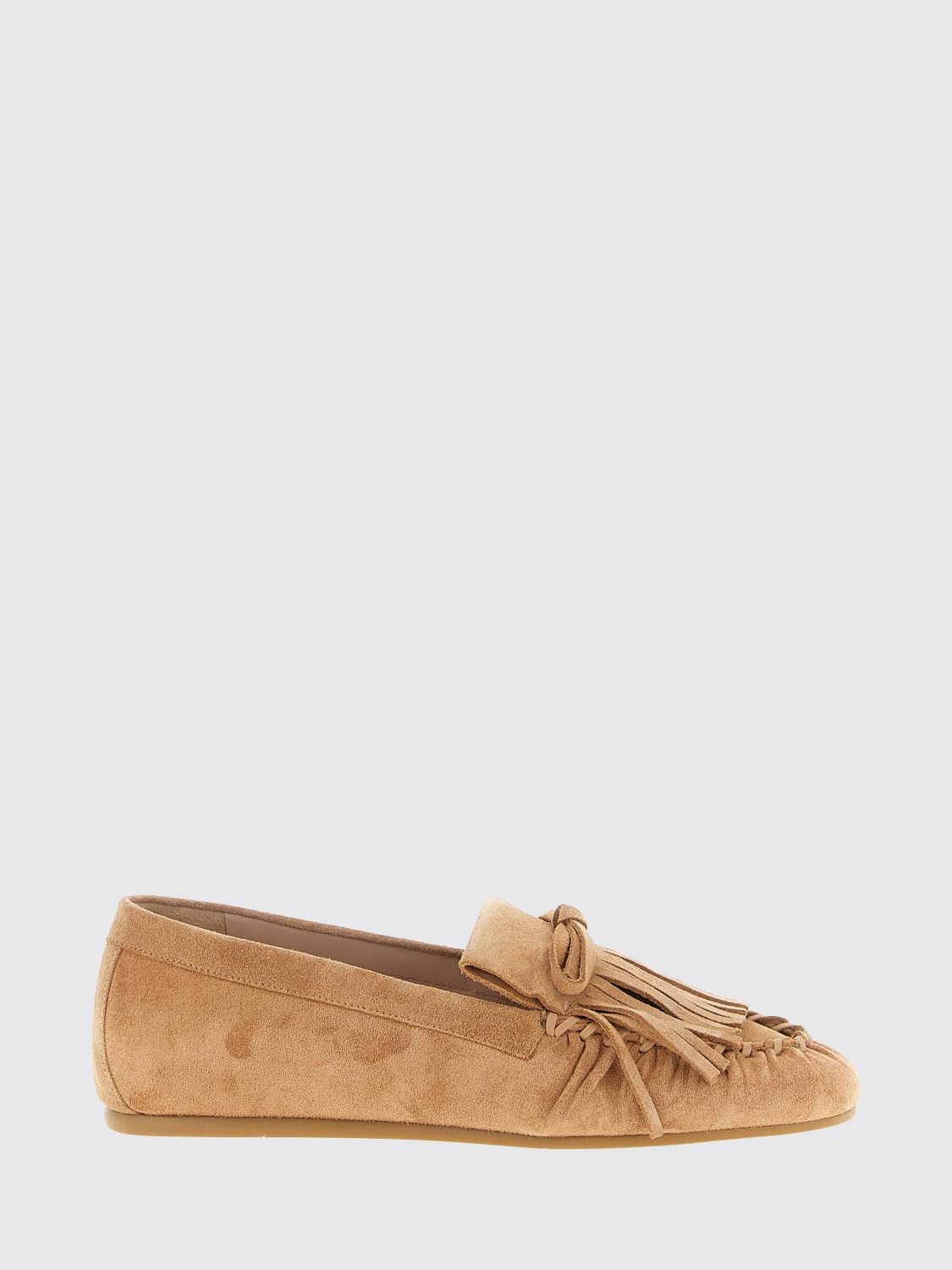 STUART WEITZMAN Mocassino in camoscio con frange