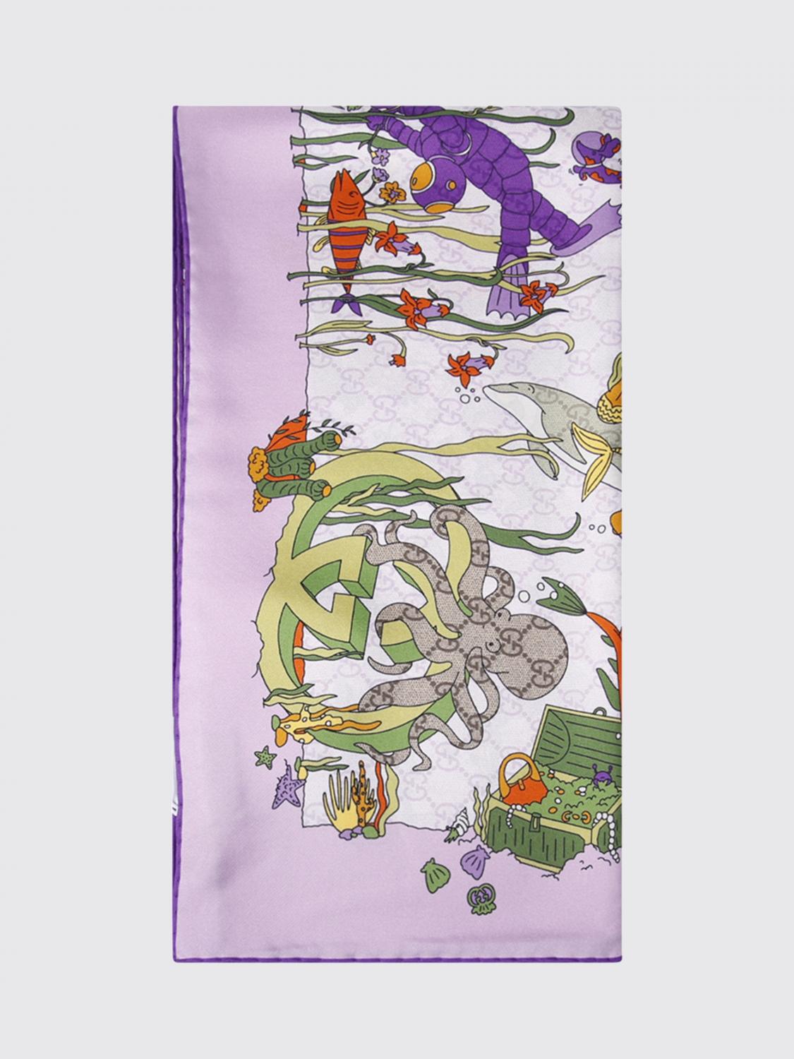GUCCI Foulard in twill di seta stampata