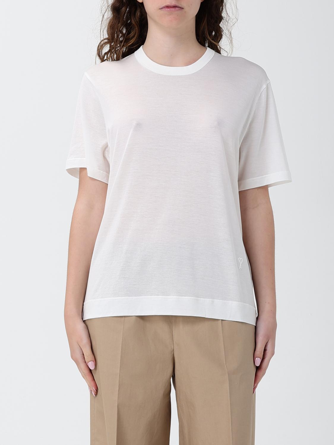 AMI PARIS Classic Crew Neck T-Shirt in Pure Cotton with Short Sleeves　AMI PARIS クラシック クルーネック Tシャツ ピュアコットン 半袖 AMI