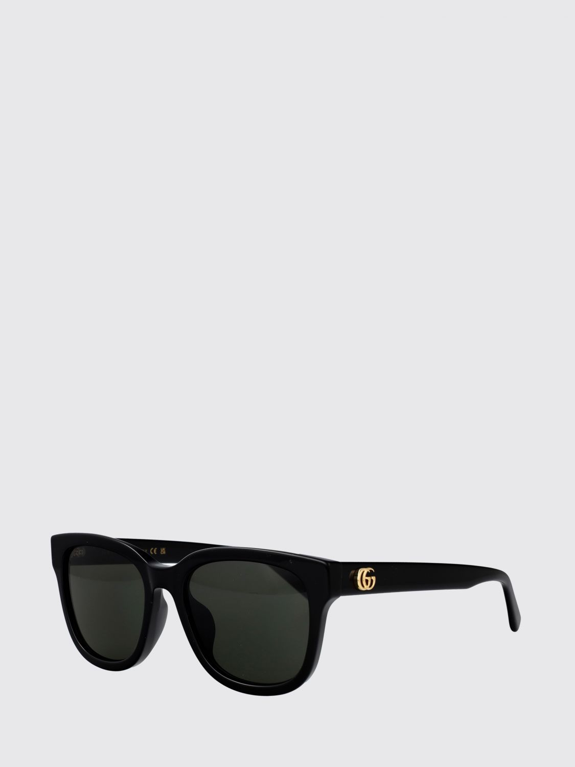 GUCCI Cat-Eye Acetate Sunglasses with GG Monogram and Dark Lenses