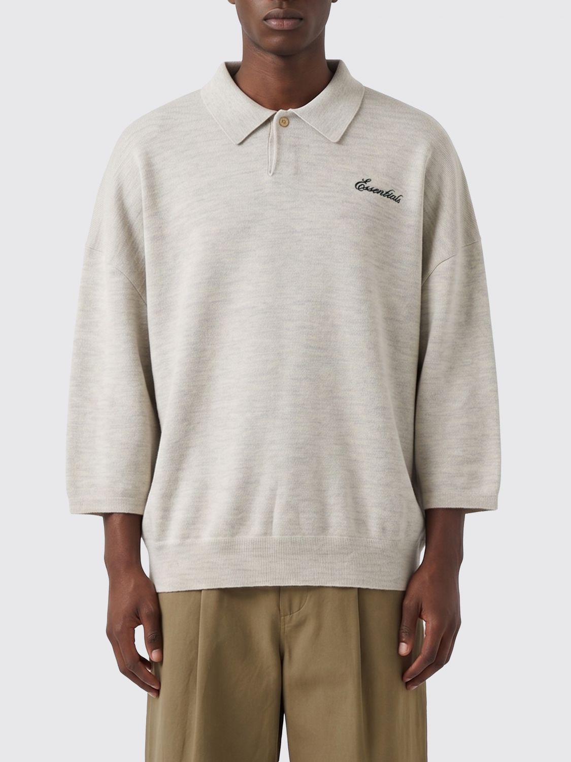 FEAR OF GOD ESSENTIALS Relaxed Fit Long-Sleeve Cotton Polo　FEAR OF GOD ESSENTIALS リラックスフィット 長袖コットンポロ FEAR