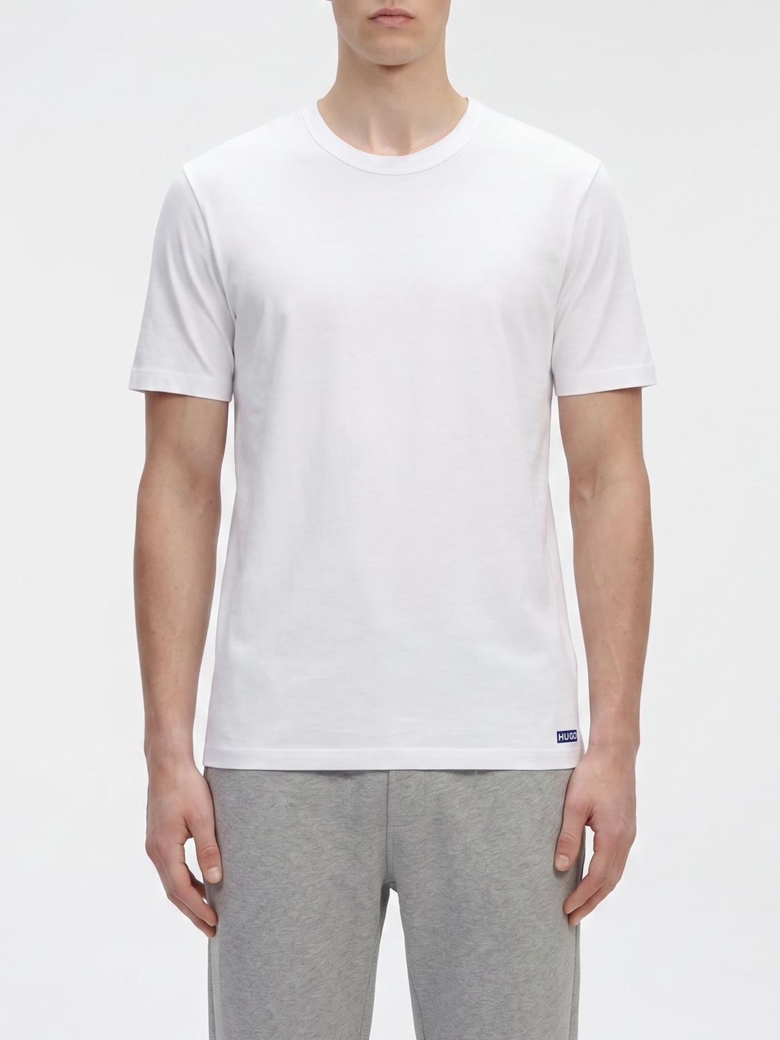HUGO Set aus zwei T-Shirts aus Baumwolle mit Kontrastlogo und Rundhals