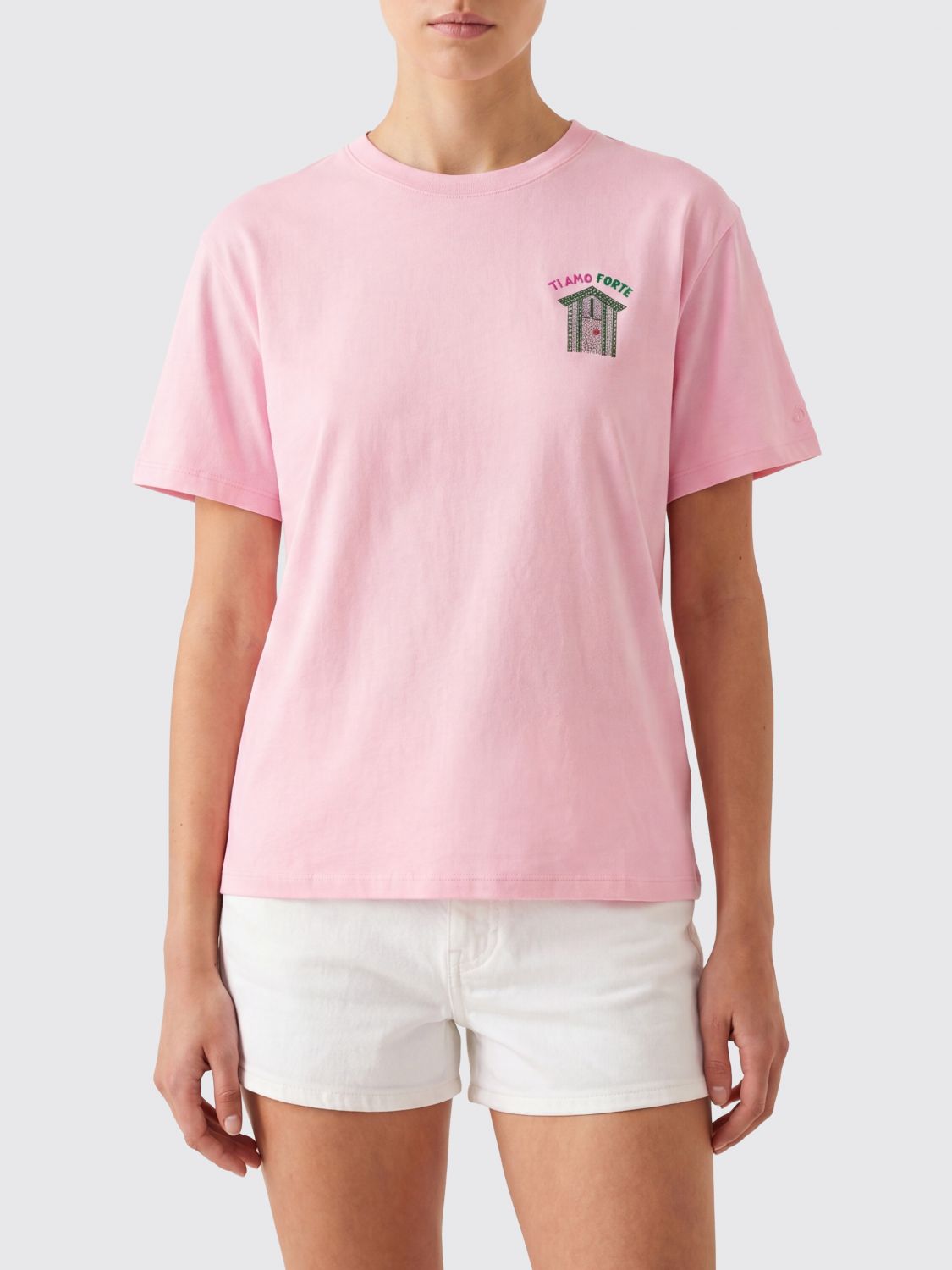 MC2 SAINT BARTH Baumwoll-T-Shirt mit Rundhalsausschnitt, Grafikdruck und Logo