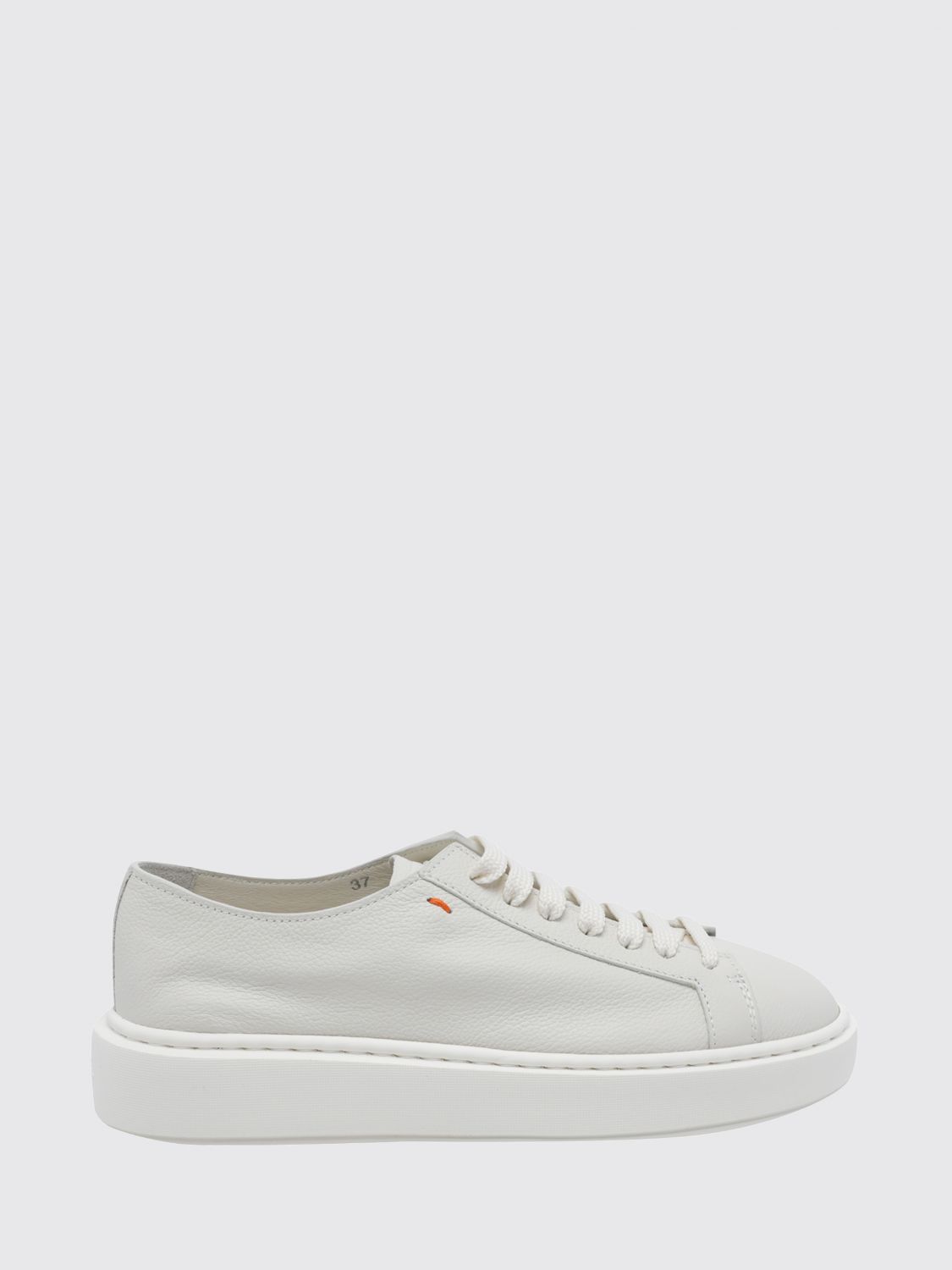 SANTONI Low-Top Grained Calf Leather Sneakers with Round Toe　SANTONI ラウンドトゥ ロートップ グレインカーフレザー スニーカー SANTONI