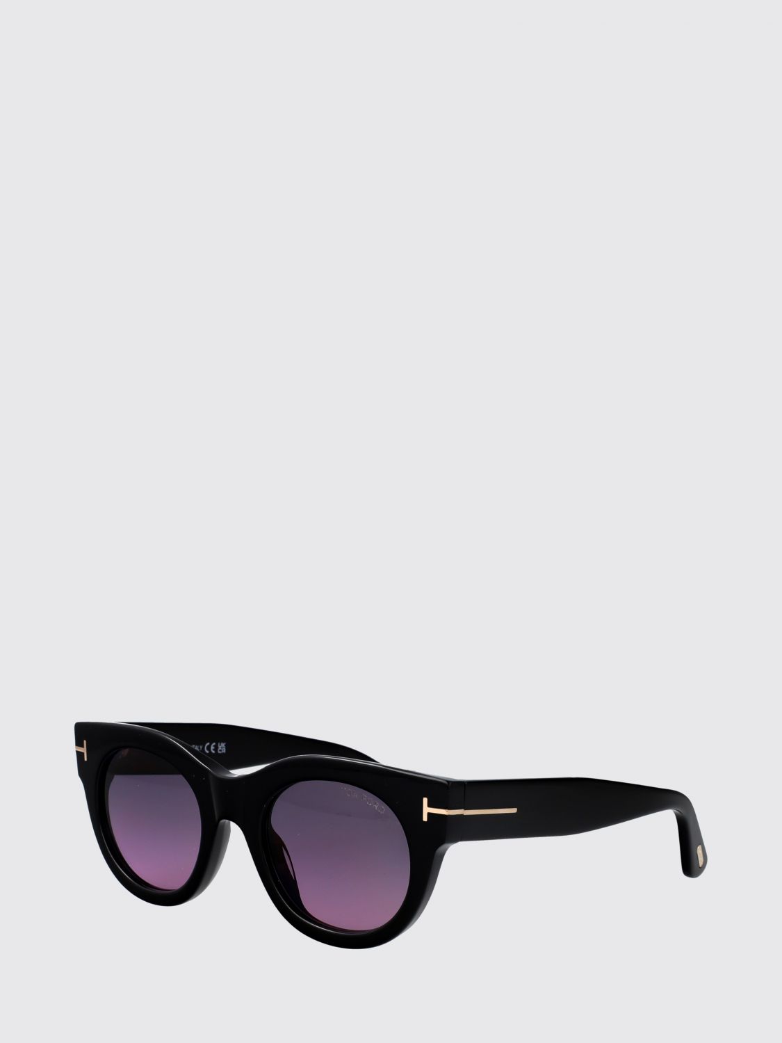 TOM FORD Rounded Cat-Eye Acetate Sunglasses with Coloured Lenses　TOM FORD ラウンド キャットアイ アセテート サングラス カラーレンズ付き TOM