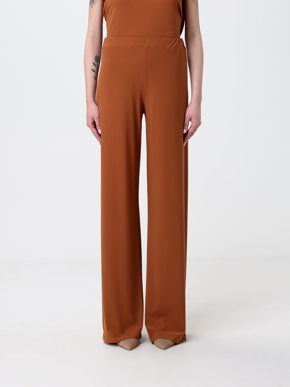 Maliparmi High-Waisted Wide-Leg Jersey Trousers
