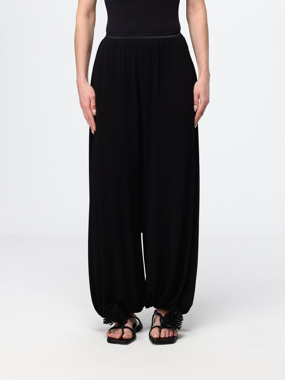 EMPORIO ARMANI Pantaloni a gamba larga in jersey