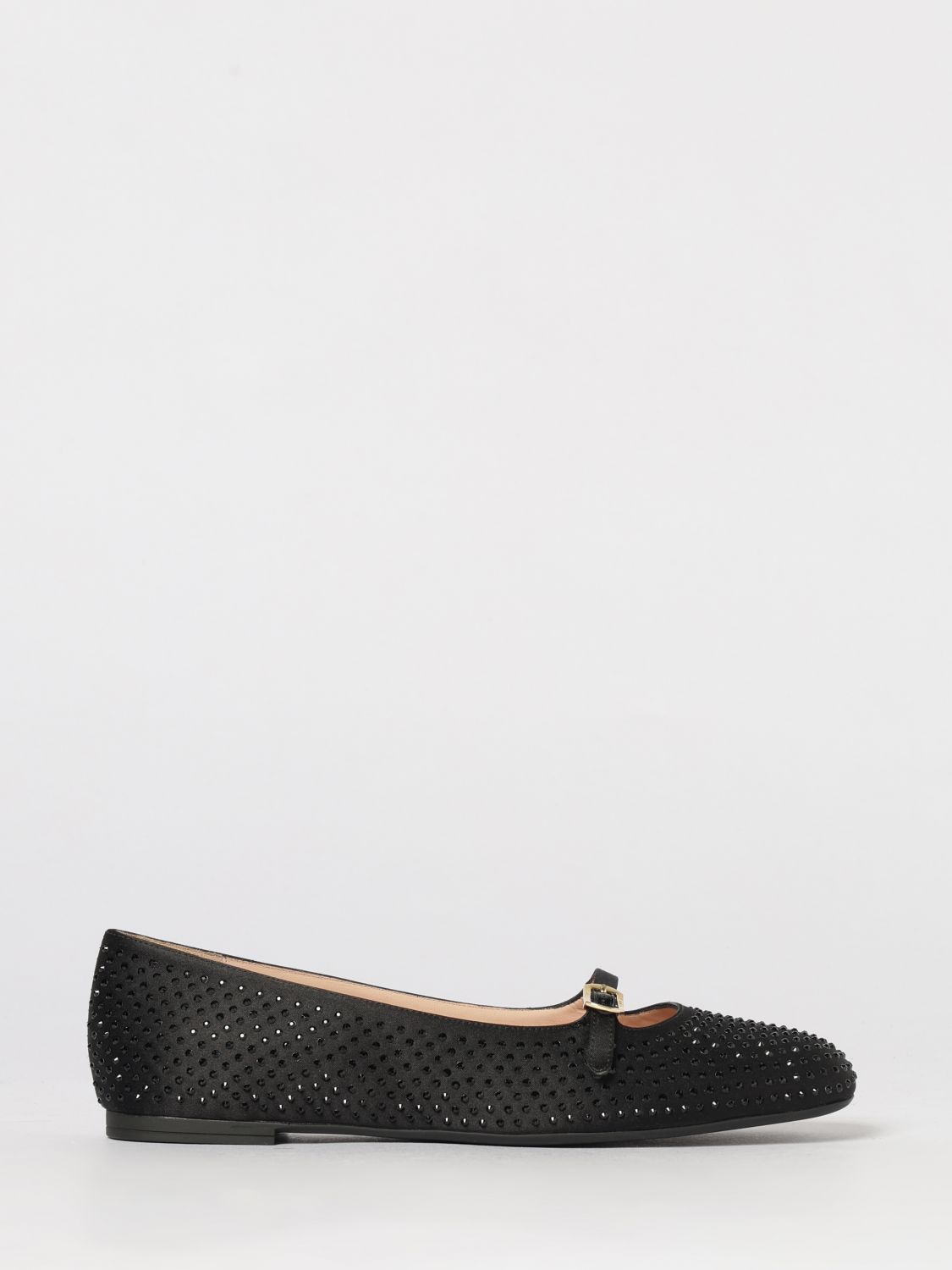 BALLY Satin Ballerinas with Rhinestones　BALLY ラインストーン付きサテン バレリーナ BALLY