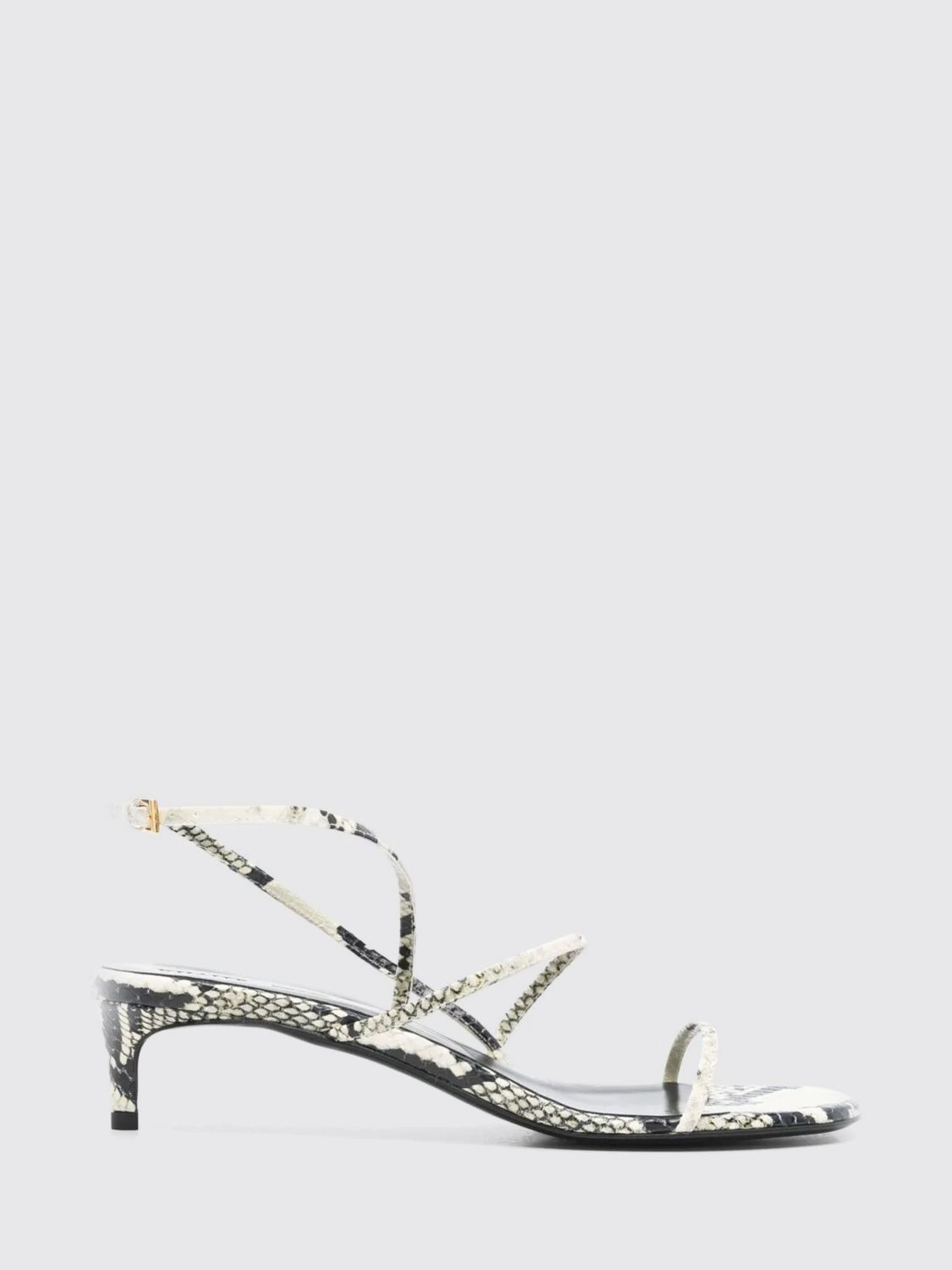 Khaite KHAITE Python-Print Leather Slingback Sandals with Low Heel　KHAITE パイソンプリント レザー スリングバック サンダル ローヒール