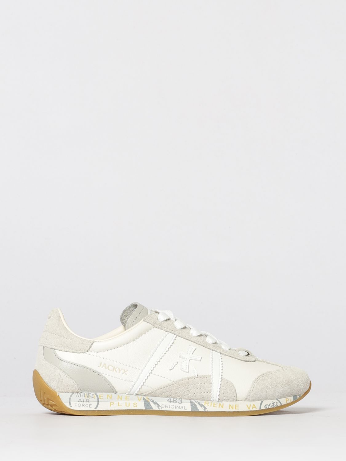 Premiata Jackyx Leather and Suede Bicolor Sneakers