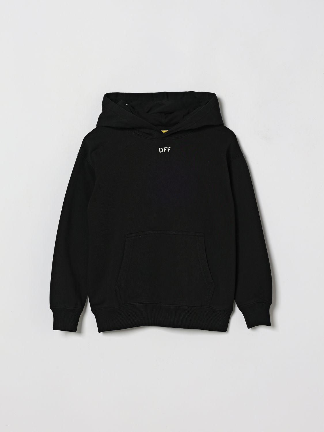 Off-White Kids Boy's Cotton Hoodie with Diagonal Logo　オフホワイト キッズ ボーイズ コットン フーディ ウィズ ダイアゴナル ロゴ Off-White