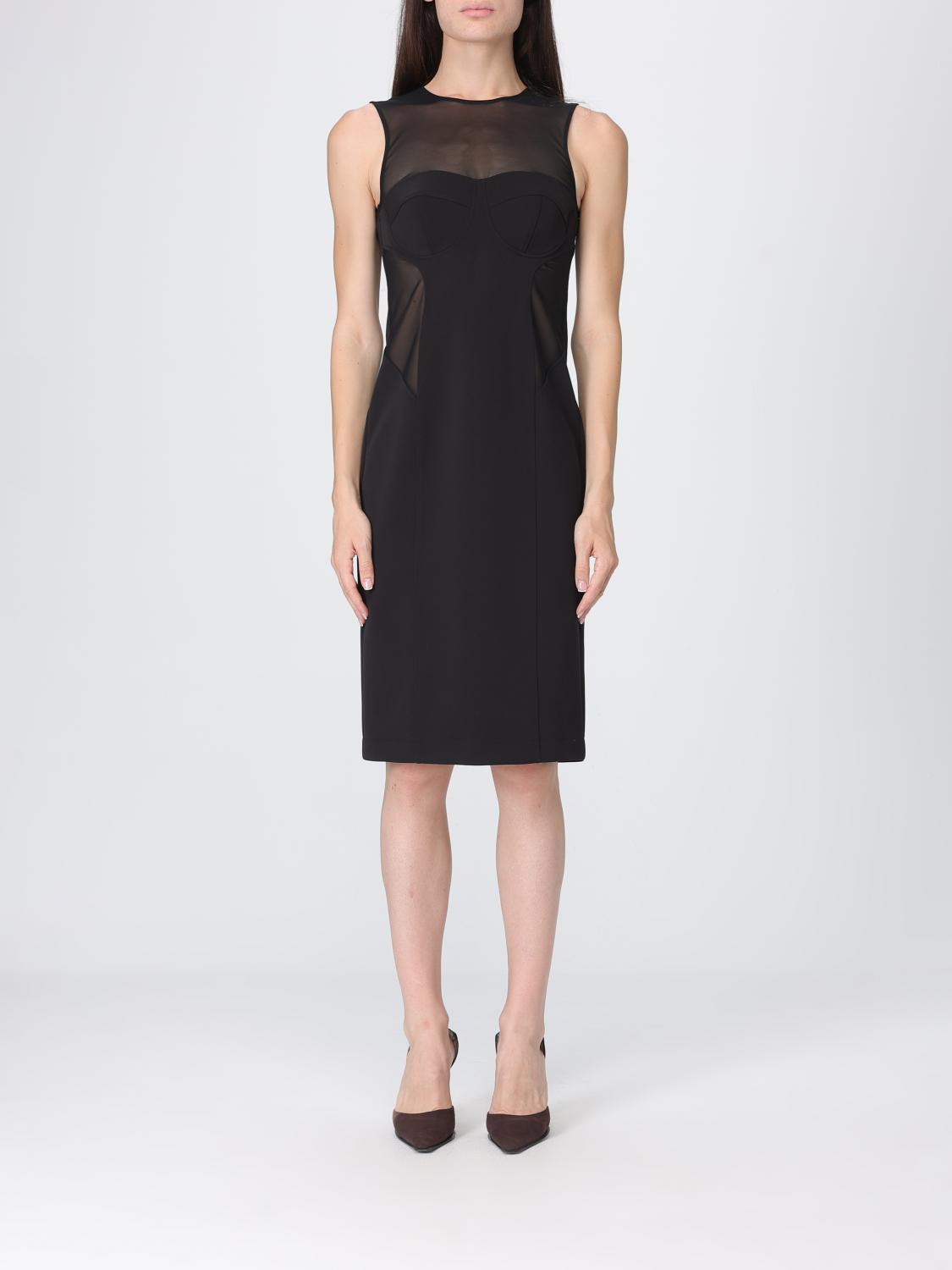 PATRIZIA PEPE Off-the-Shoulder Midi Sheath Dress in Jersey