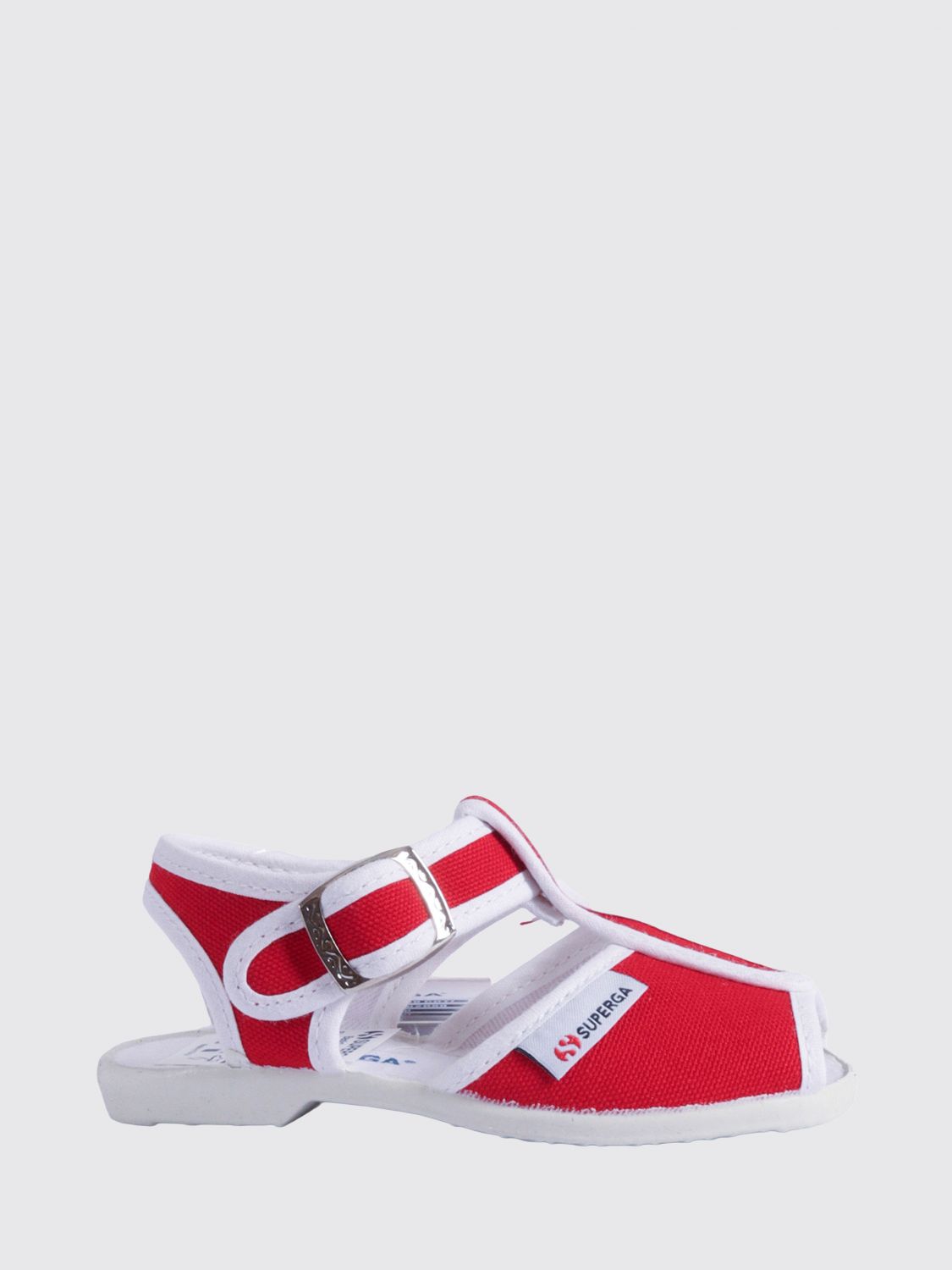 SUPERGA 1200-Cotj T-Strap-Sandalen aus zweifarbiger Baumwolle für Jungen mit Riemchen