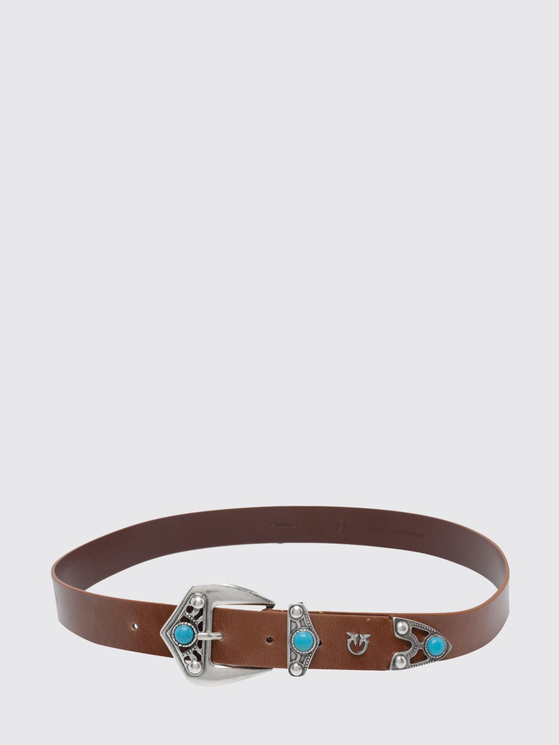 PINKO Leather belt with cabochon stones