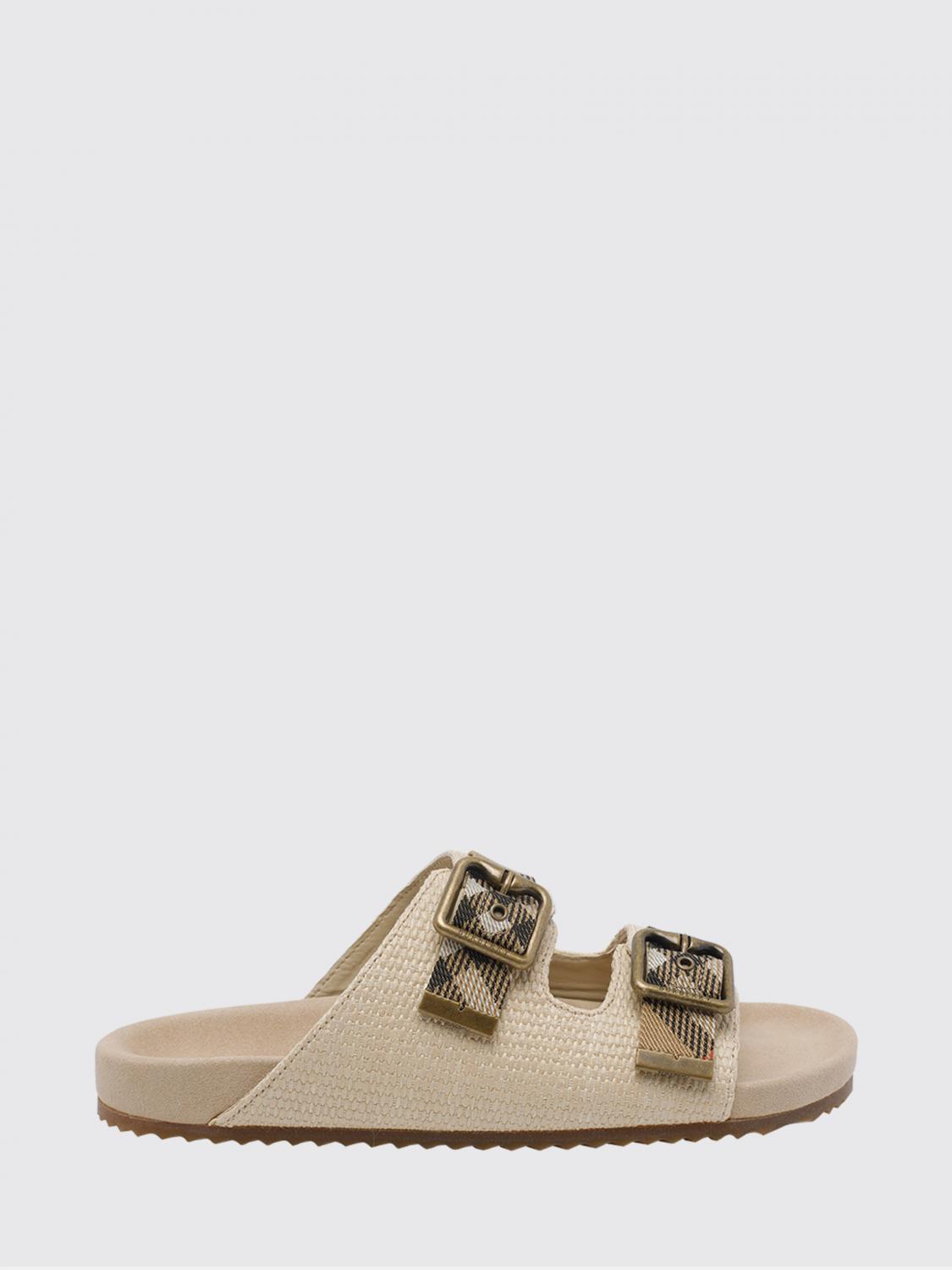 BURBERRY Urchin Vintage Check Raffia And Canvas Sandals　バーバリー アーチン ヴィンテージ チェック ラフィア & キャンバス サンダル BURBERRY