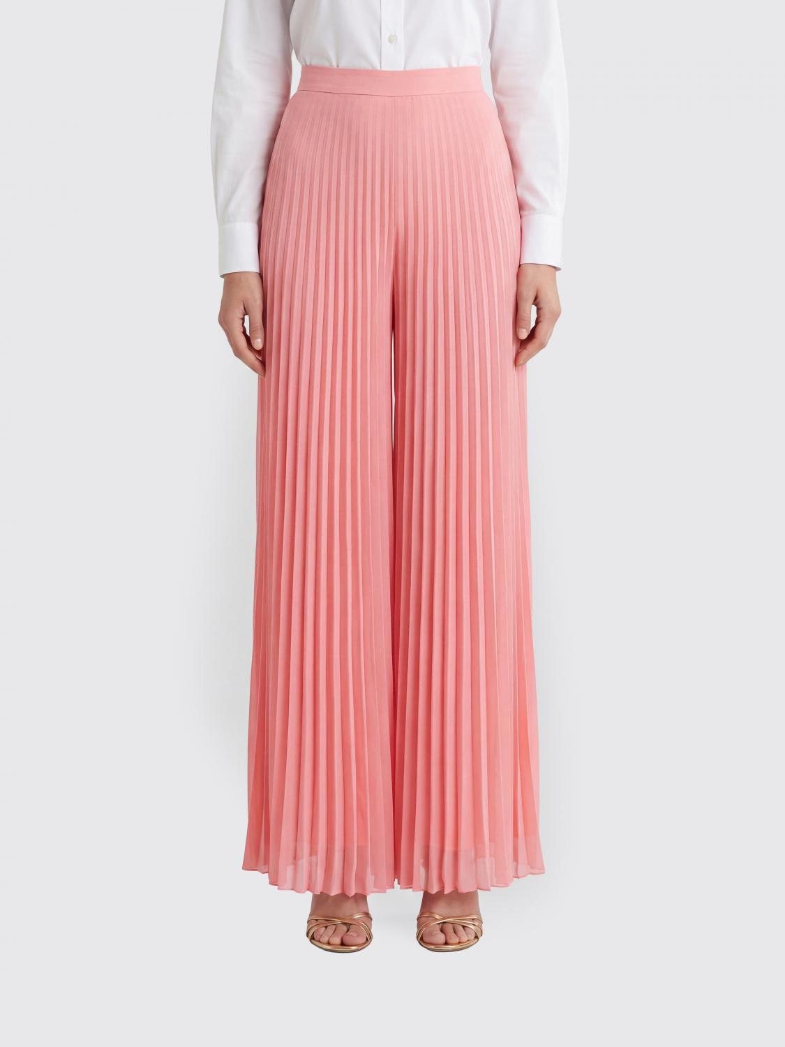 MAX MARA Plissierte Crêpe-Hose mit weitem Bein und hoher Taille