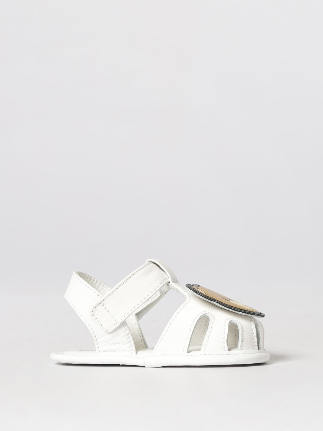 MOSCHINO Leder-Sandalen mit Teddy-Patch