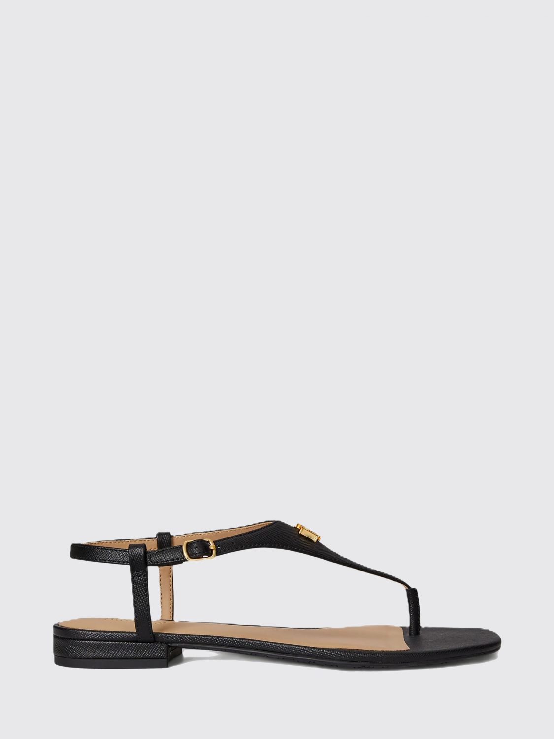LAUREN RALPH LAUREN Sandalo ad infradito Everley in pelle saffiano