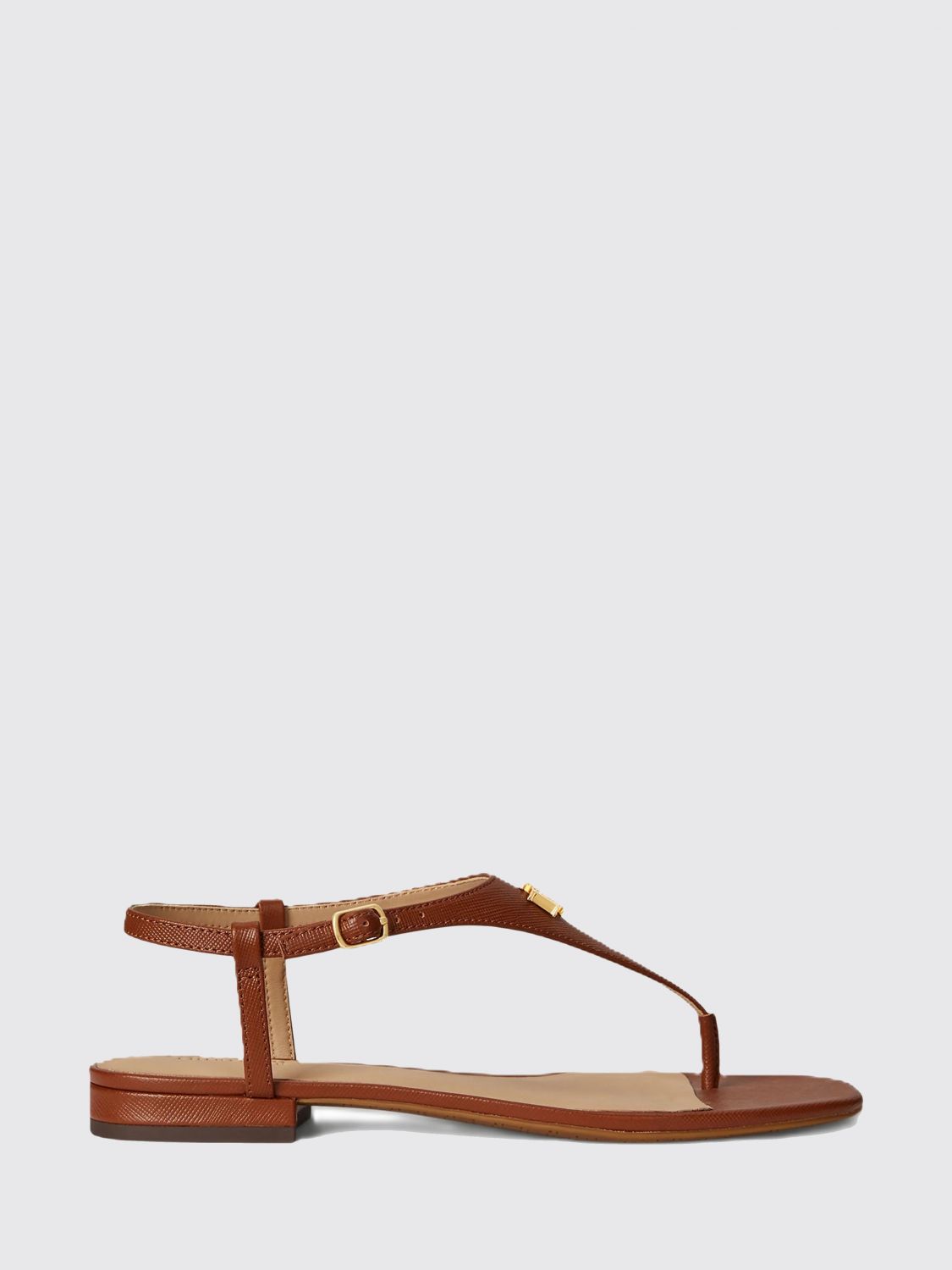 LAUREN RALPH LAUREN Sandalo ad infradito Everley in pelle saffiano