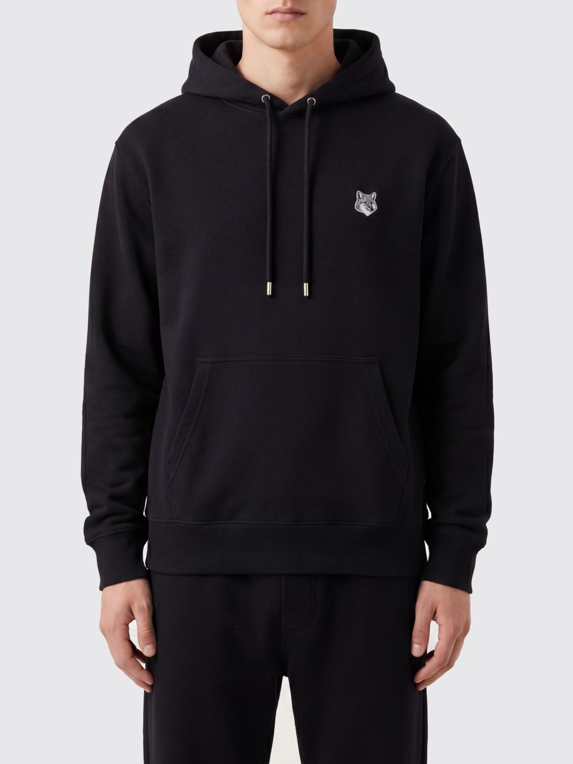 MAISON KITSUNÉ Chillax Fox Logo Cotton Hoodie with Kangaroo Pocket