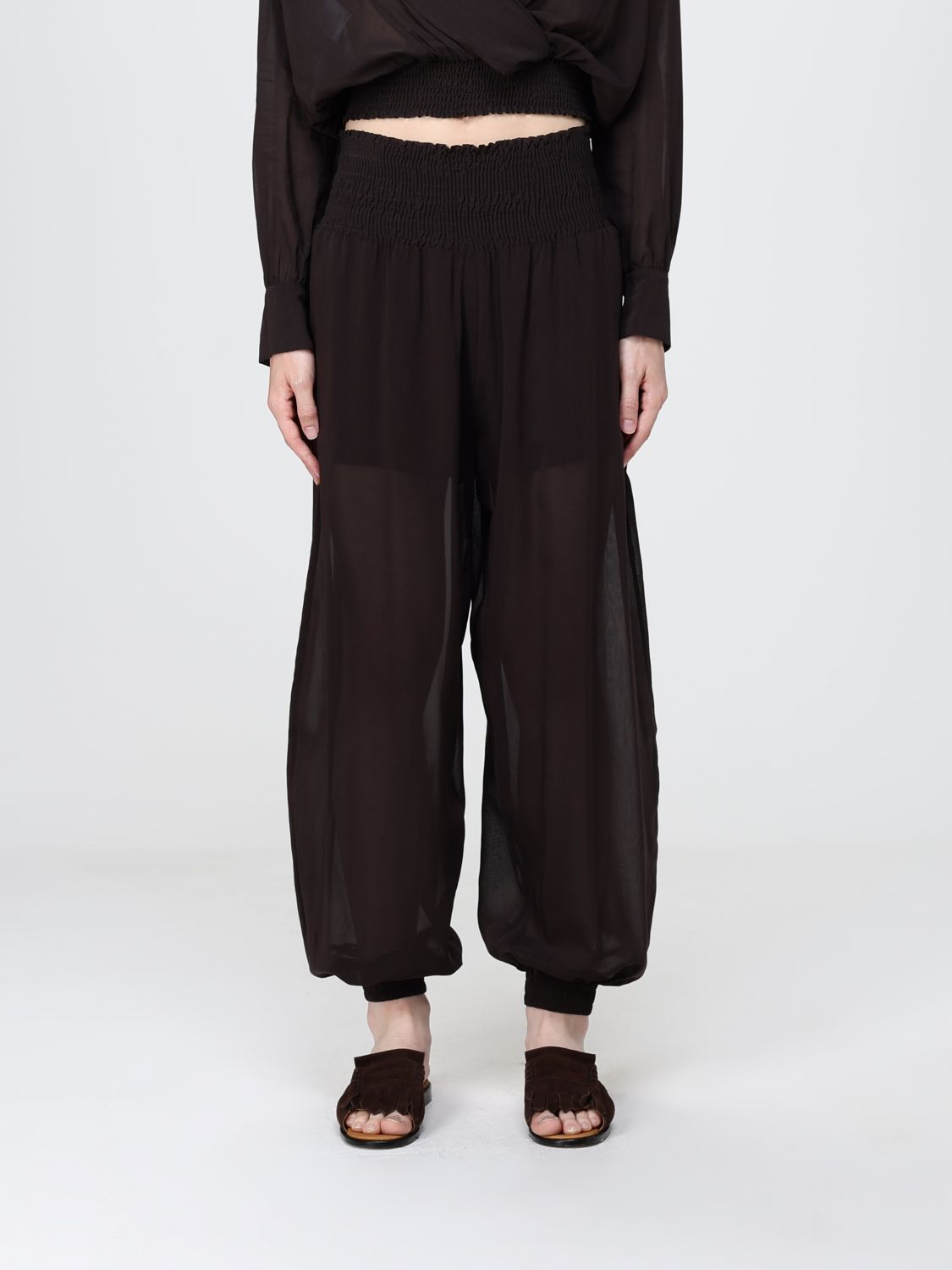PINKO Pants Woman color Brown