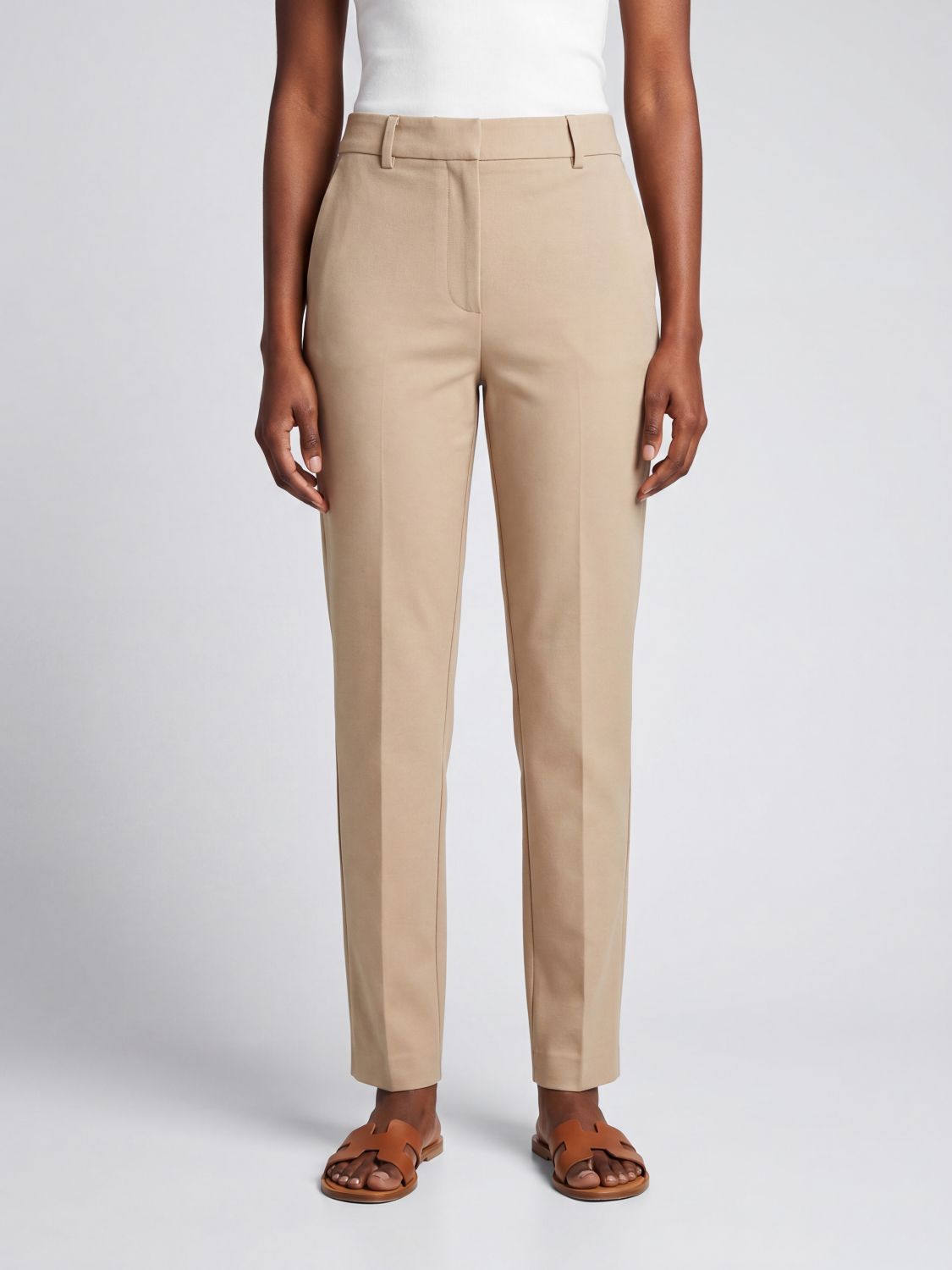 CIRCOLO 1901 Pantaloni slim fit cropped in cotone stretch