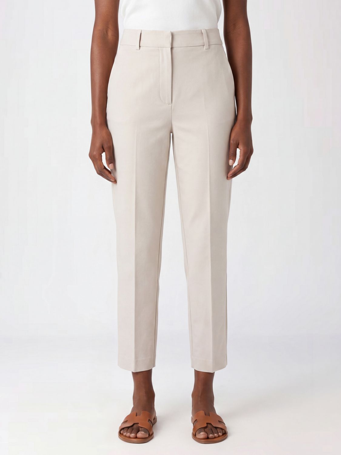CIRCOLO 1901 Pantaloni slim fit cropped in cotone stretch