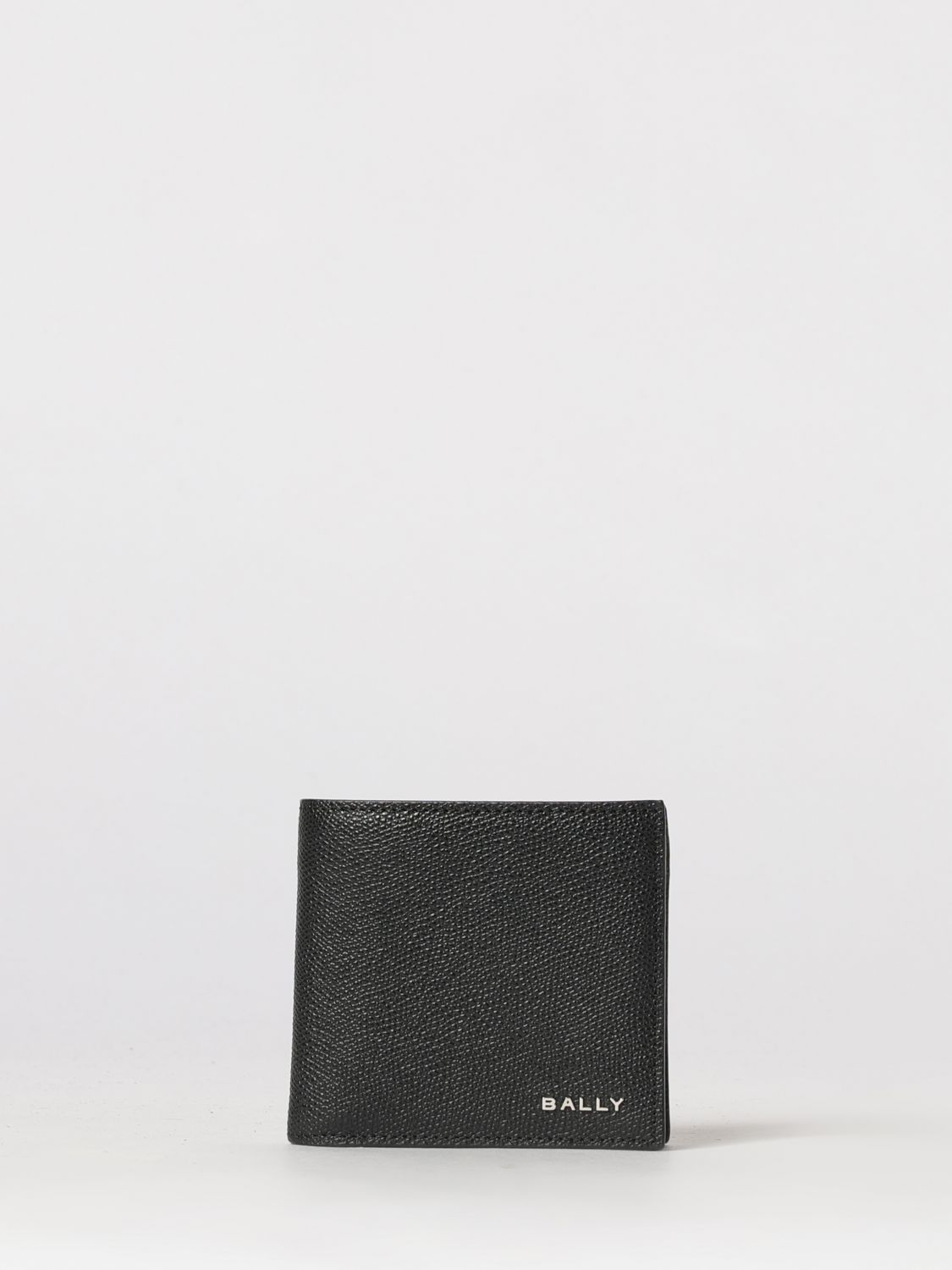 BALLY Grained Leather Wallet with Coin Pocket and Credit Card Slots　BALLY グレインレザーウォレット、コインポケットとクレジットカードスロット付き BALLY