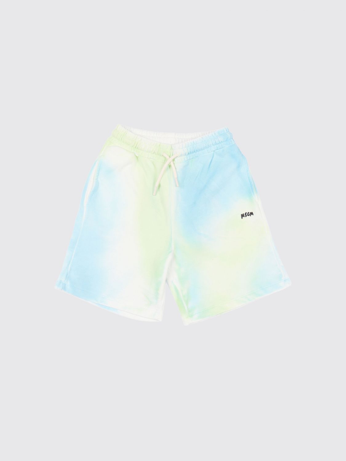 MSGM Kids Boy's Tie-Dye Cotton Jogging Shorts with Drawstring　MSGM キッズ ボーイズ タイダイ コットン ジョギング ショーツ ドローストリング付き MSGM