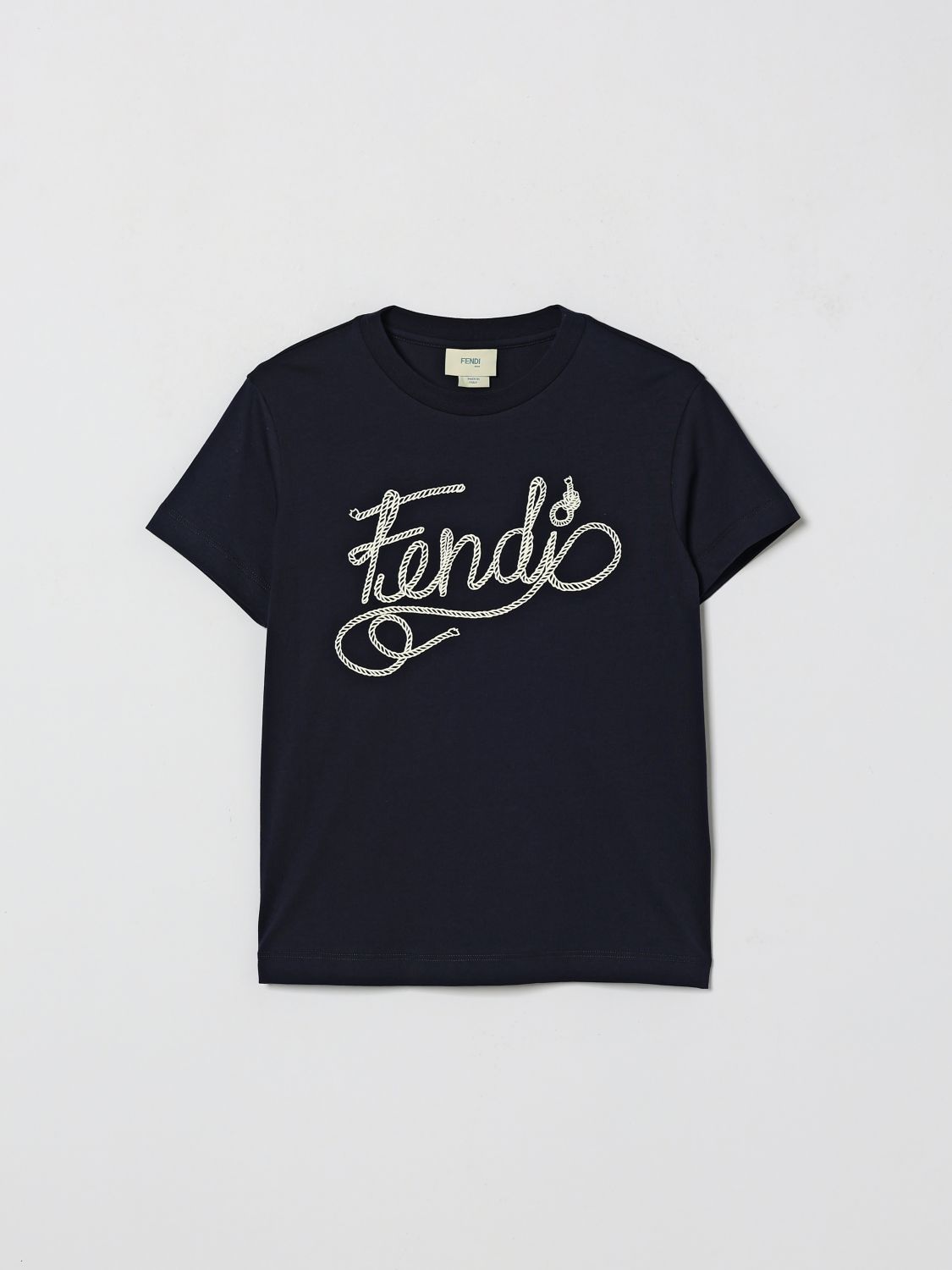 FENDI T-shirt in cotone con logo