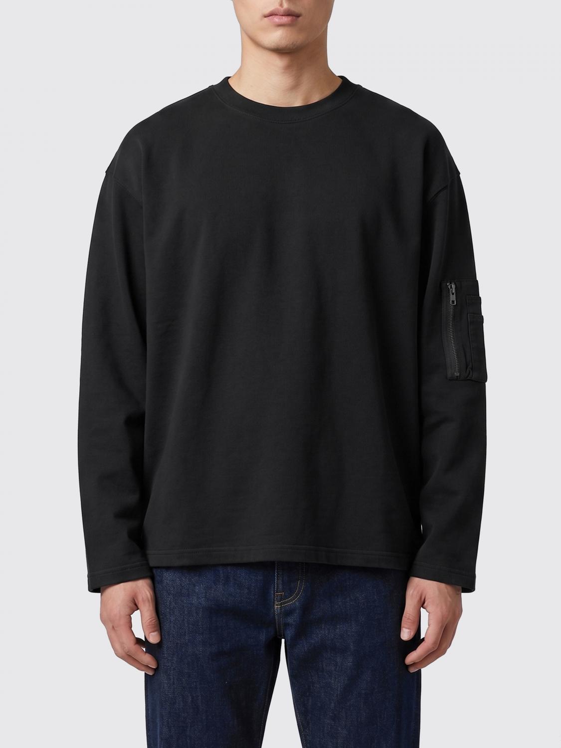 MM6 MAISON MARGIELA Long-Sleeved Cotton T-Shirt with Zip Pocket　MM6 MAISON MARGIELA ジップポケット付き長袖コットンTシャツ MM6