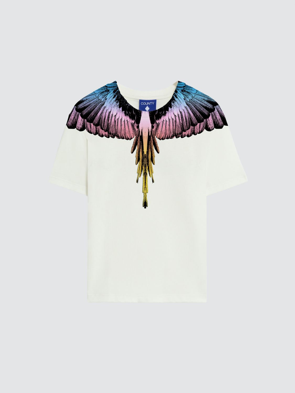 County of Milan T-Shirt aus Baumwolle für Jungen mit Grafikdruck und Kontrastlogo