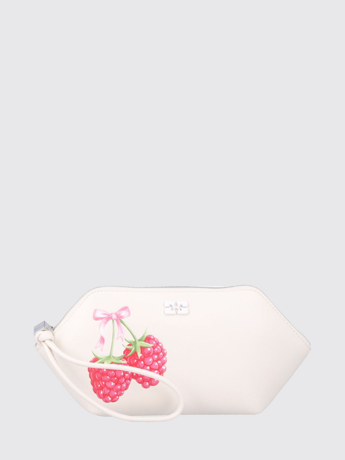 GANNI Recycled Leather Mini Pouch with Fruit Print　GANNI リサイクルレザー ミニポーチ フルーツプリント GANNI