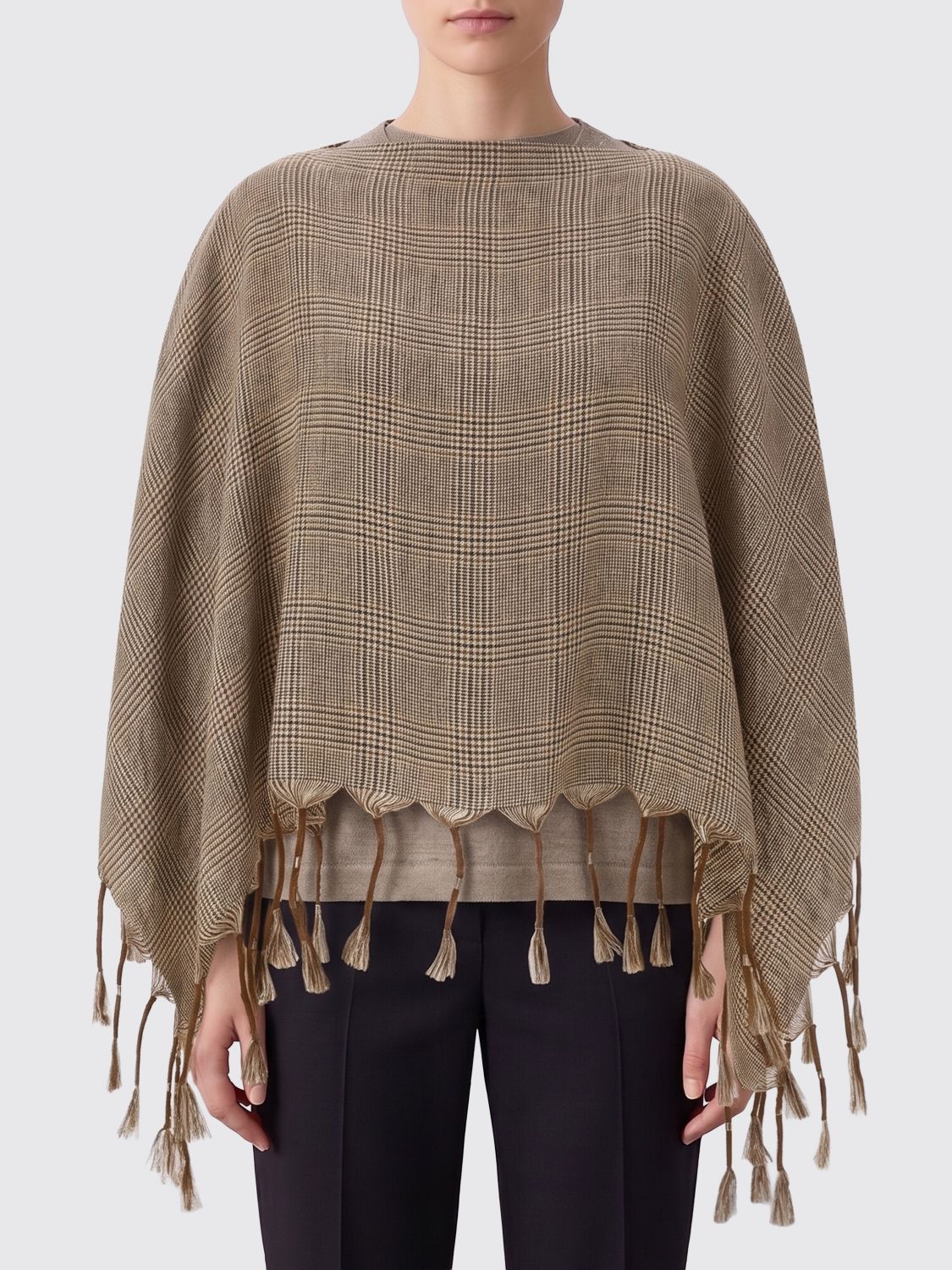 BRUNELLO CUCINELLI BRUNELLO CUCINELLI Coat Woman color Brown　BRUNELLO CUCINELLI コート ウィメンズ カラー ブラウン