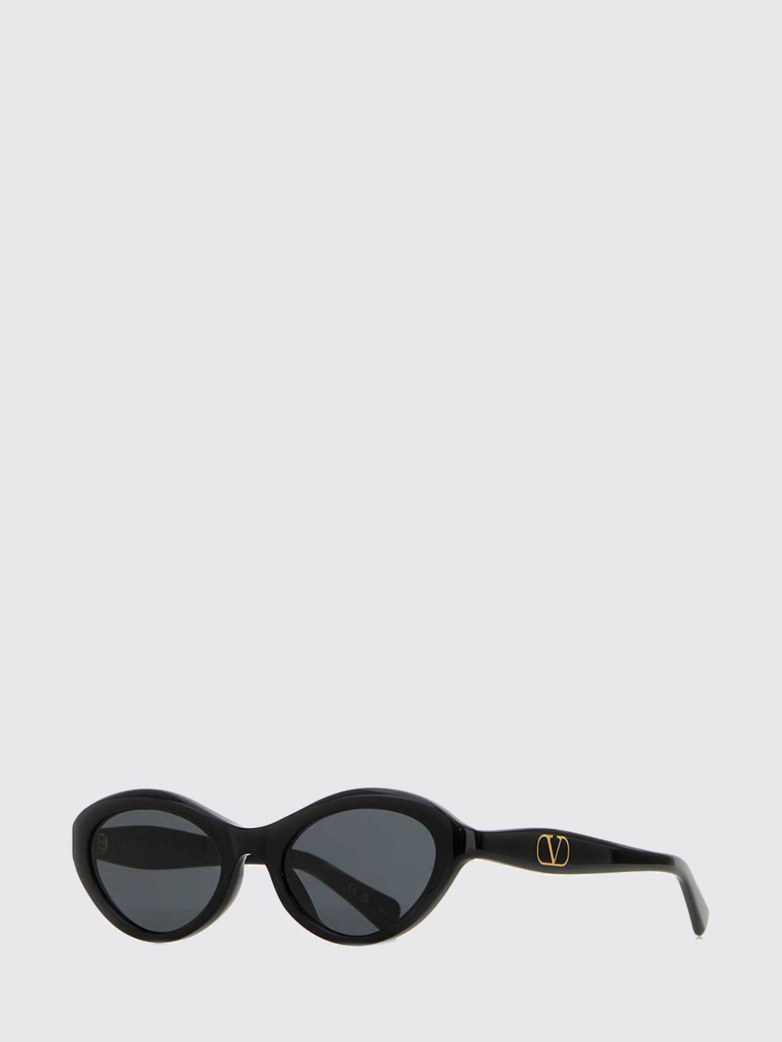 VALENTINO VALENTINO GARAVANI Square Sunglasses in Black Acetate with Dark Lenses　VALENTINO GARAVANI スクエア サングラス ブラック アセテート ダークレンズ