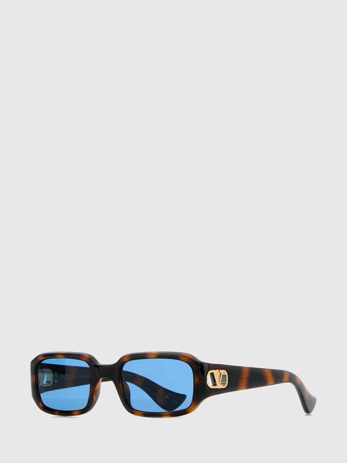 VALENTINO VALENTINO GARAVANI Tortoiseshell Rectangular Sunglasses with VLogo Signature　VALENTINO GARAVANI べっ甲柄レクタンギュラー サングラス Vロゴ シ
