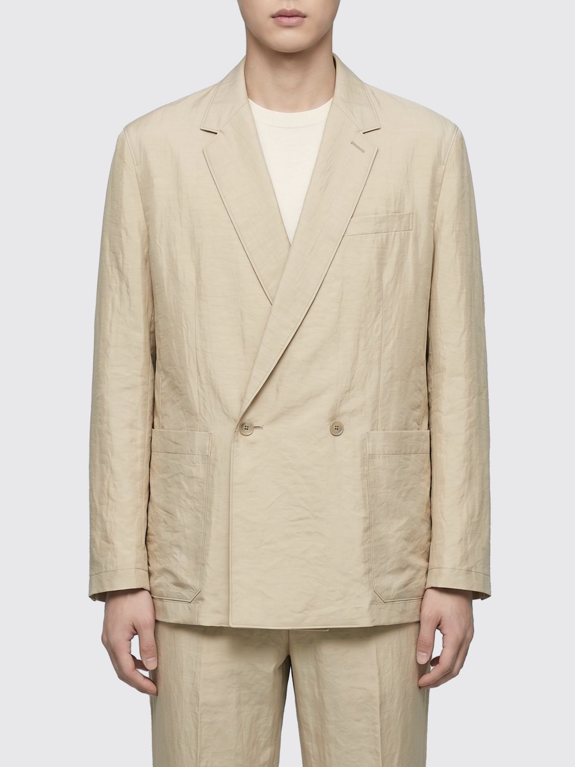LEMAIRE Jacket Men color Milk