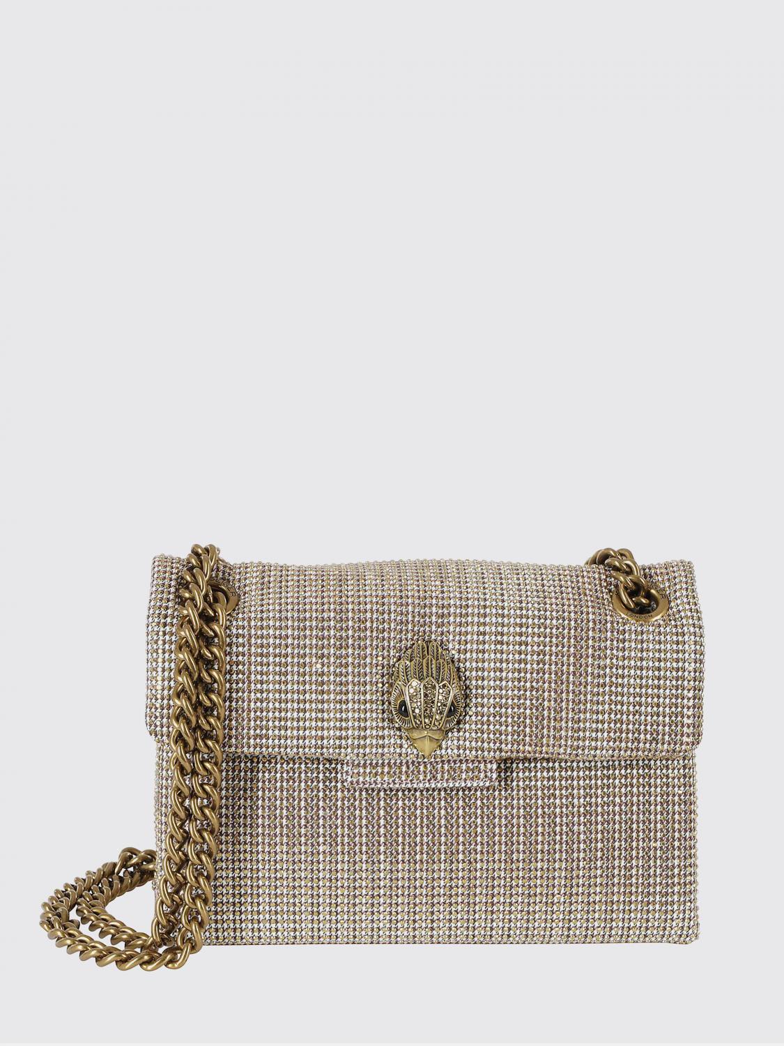 KURT GEIGER LONDON Borsa Kensington in pied de poule con strass