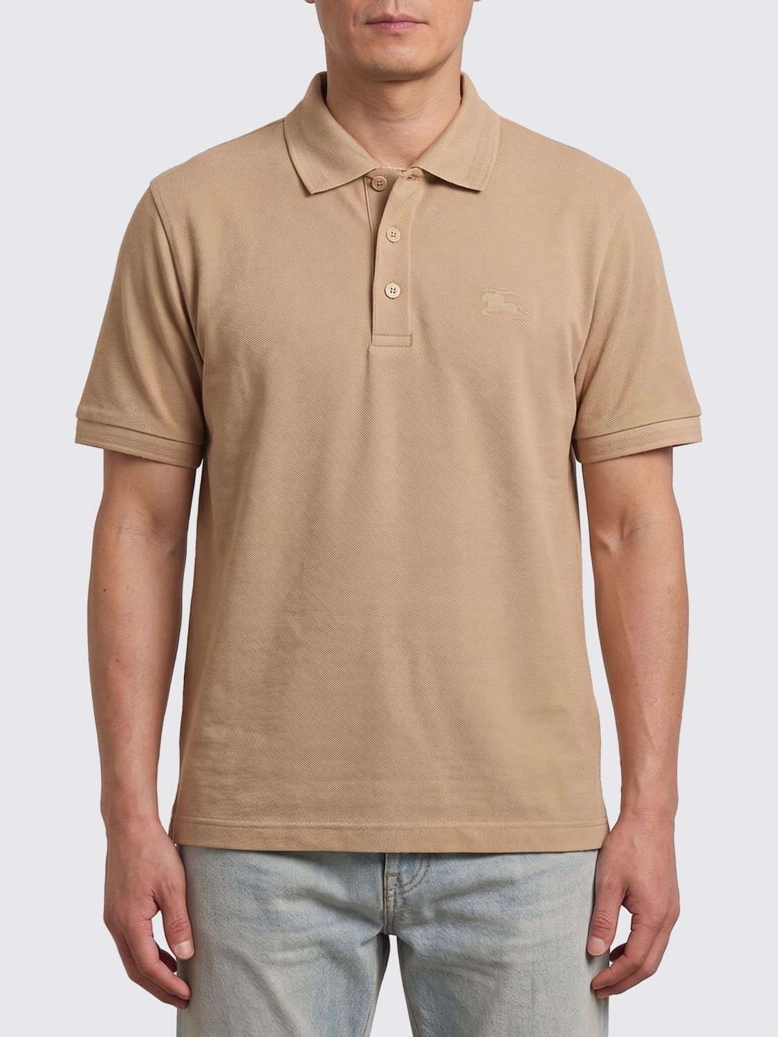 BURBERRY Cotton Polo Shirt with Logo　BURBERRY ロゴ入りコットンポロシャツ BURBERRY