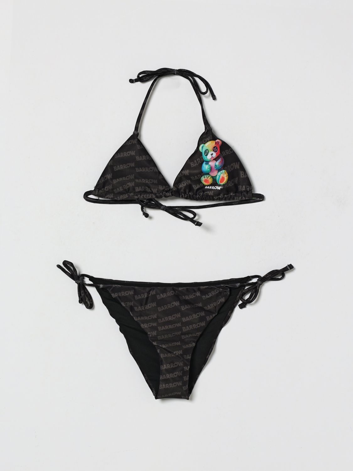 BARROW KIDS Triangel-Bikini für Mädchen mit Teddybär-Print und Kontrastlogo