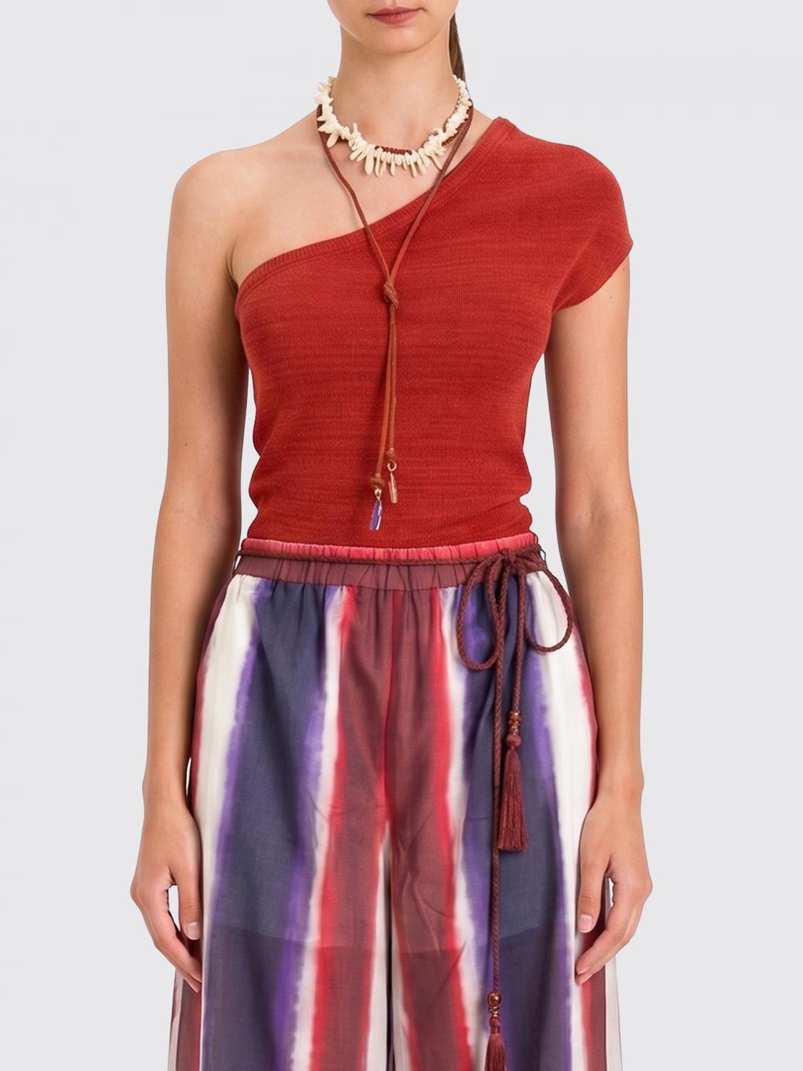 Actitude Twinset Cotton Blend One-Shoulder Top