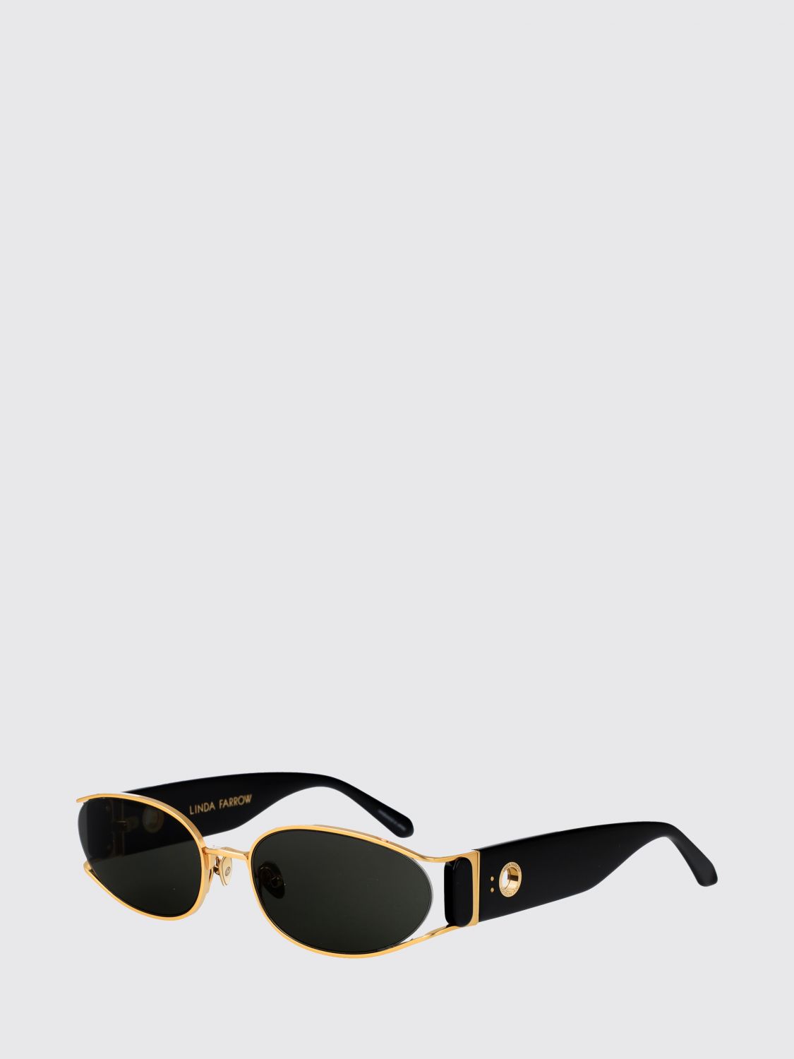 LINDA FARROW Shelby titanium and acetate cat eye sunglasses