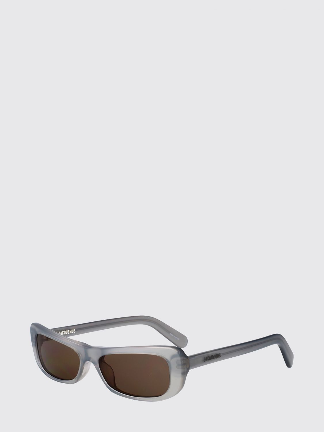 JACQUEMUS JACQUEMUS Capri Rectangular Cat-Eye Sunglasses in a Grey Acetate Frame　JACQUEMUS Capri レクタンギュラー キャットアイ サングラス、グレー アセテート フ