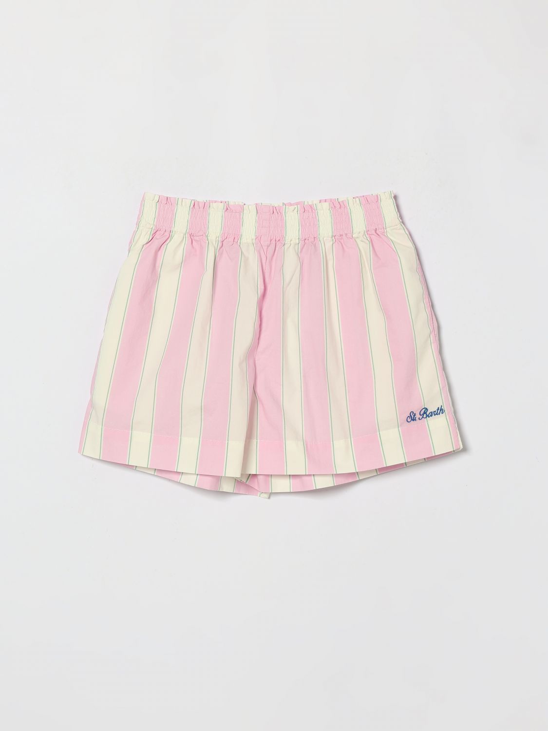 MC2 SAINT BARTH Zweifarbige Baumwollshorts für Jungen mit abstraktem Druck