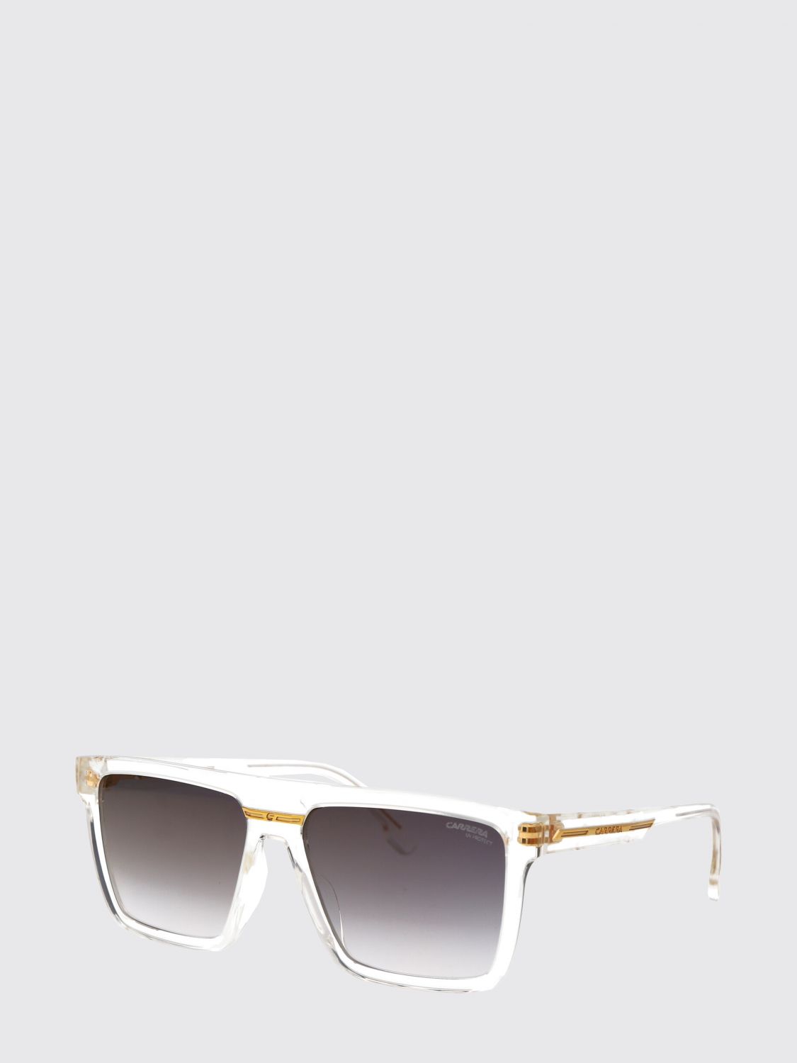 CARRERA Rectangular Aviator Sunglasses in Acetate with Amber-Tinted Lenses
