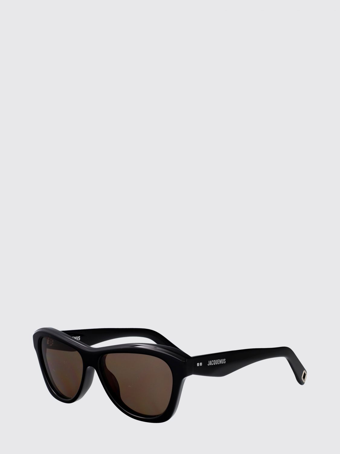 JACQUEMUS JACQUEMUS Rounded Cat-Eye Sunglasses in Black Acetate with Dark Lenses　JACQUEMUS ラウンド キャットアイ サングラス ブラック アセテート ダークレンズ付き