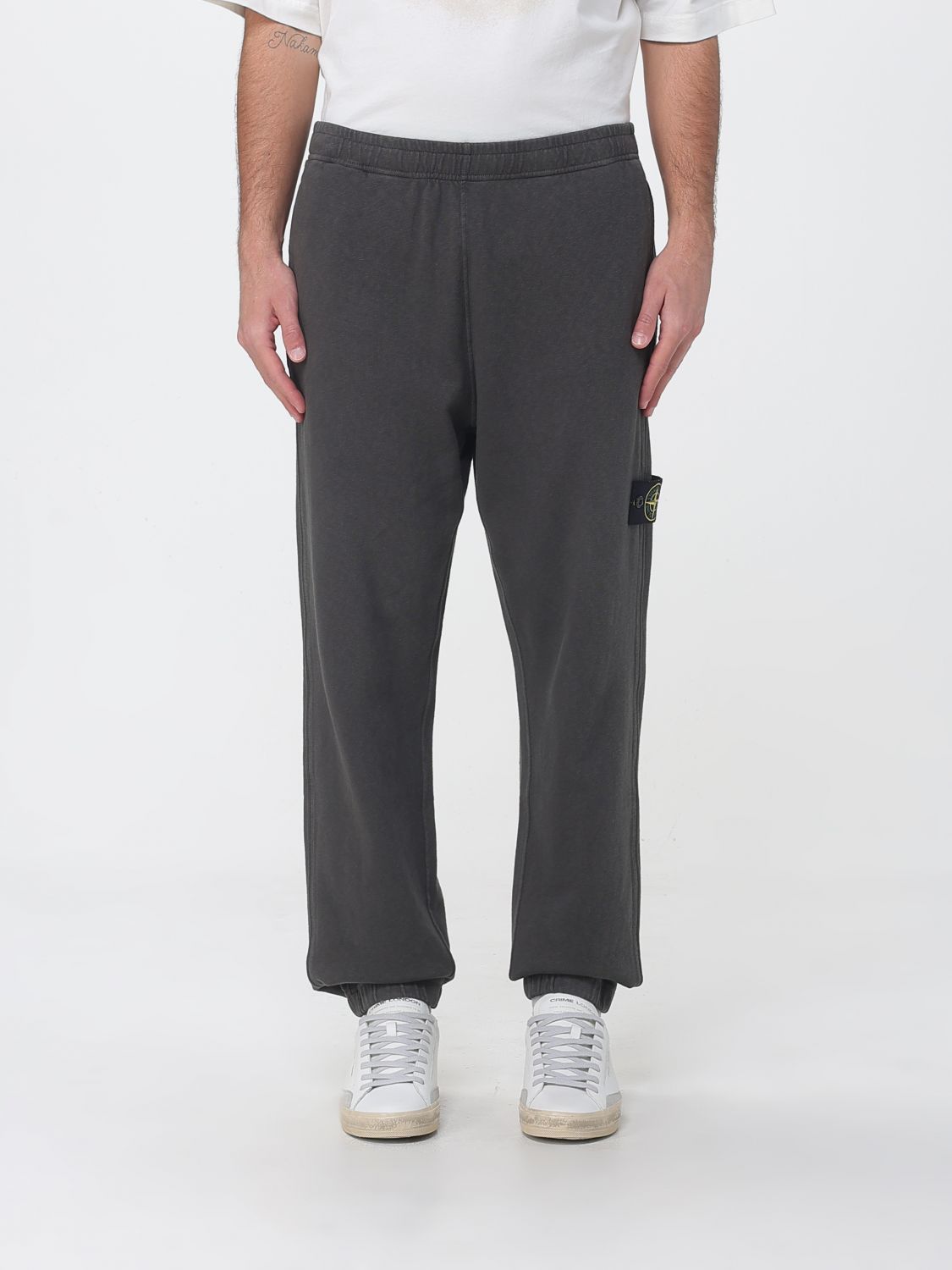 STONE ISLAND Cotton Jogging Trousers with Elasticated Waist　STONE ISLAND ウエストゴム付きコットンジョギングパンツ STONE