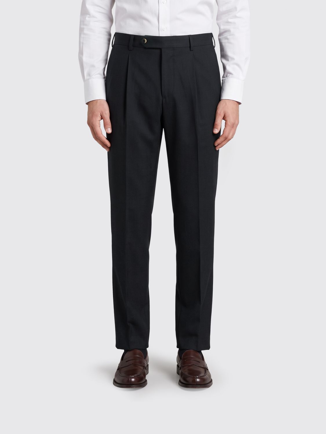 PT TORINO Slim Fit Tailored Trousers in Pure Virgin Wool