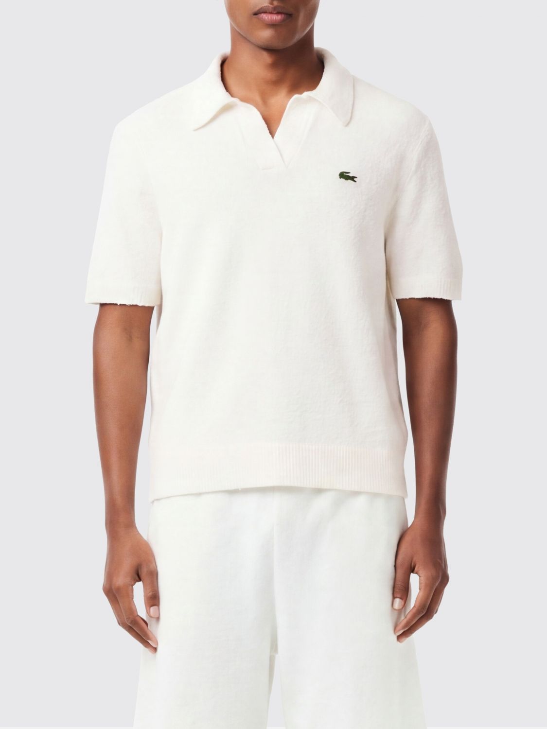 LACOSTE Polo Shirt Men color White